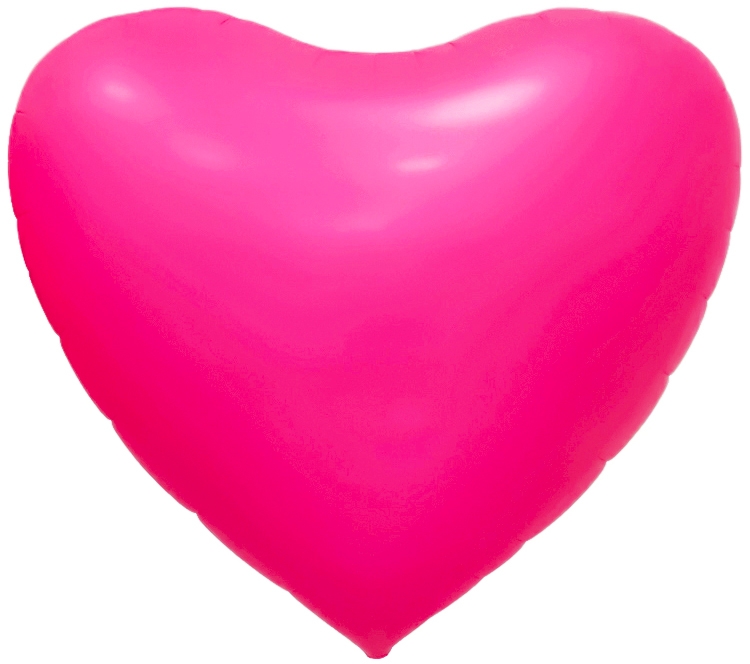 Шар Сердце Фуше, Сатин (в упаковке) 