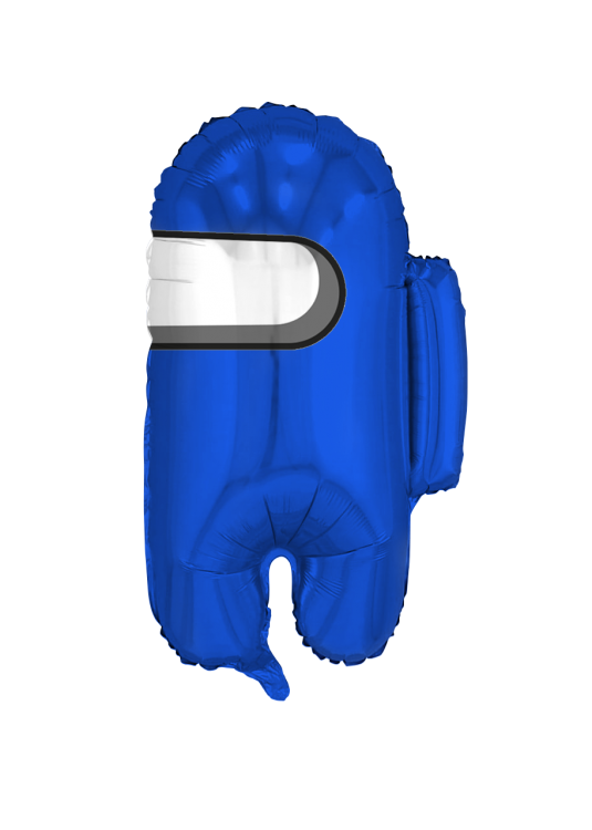 Шар Фигура Космонавтик, Синий (в упаковке)