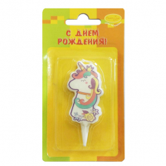 Свеча Цифра 1 Единорог